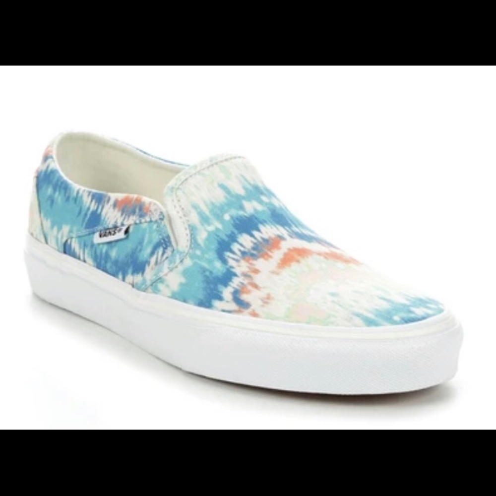 Vans Asher Off The Wall Tie Dye Slip On Skate Shoes Sneakers  6.5